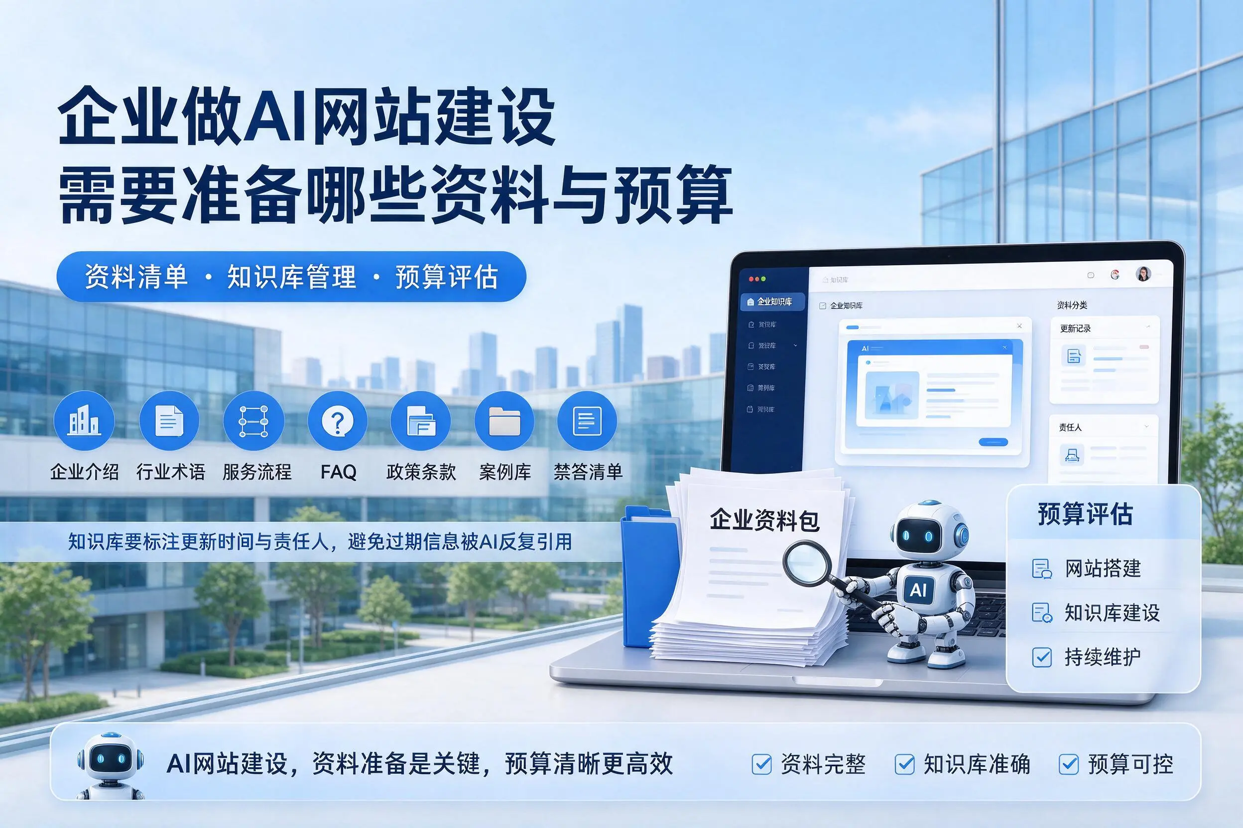 鹤壁企业做AI网站建设需要准备哪些资料与预算
