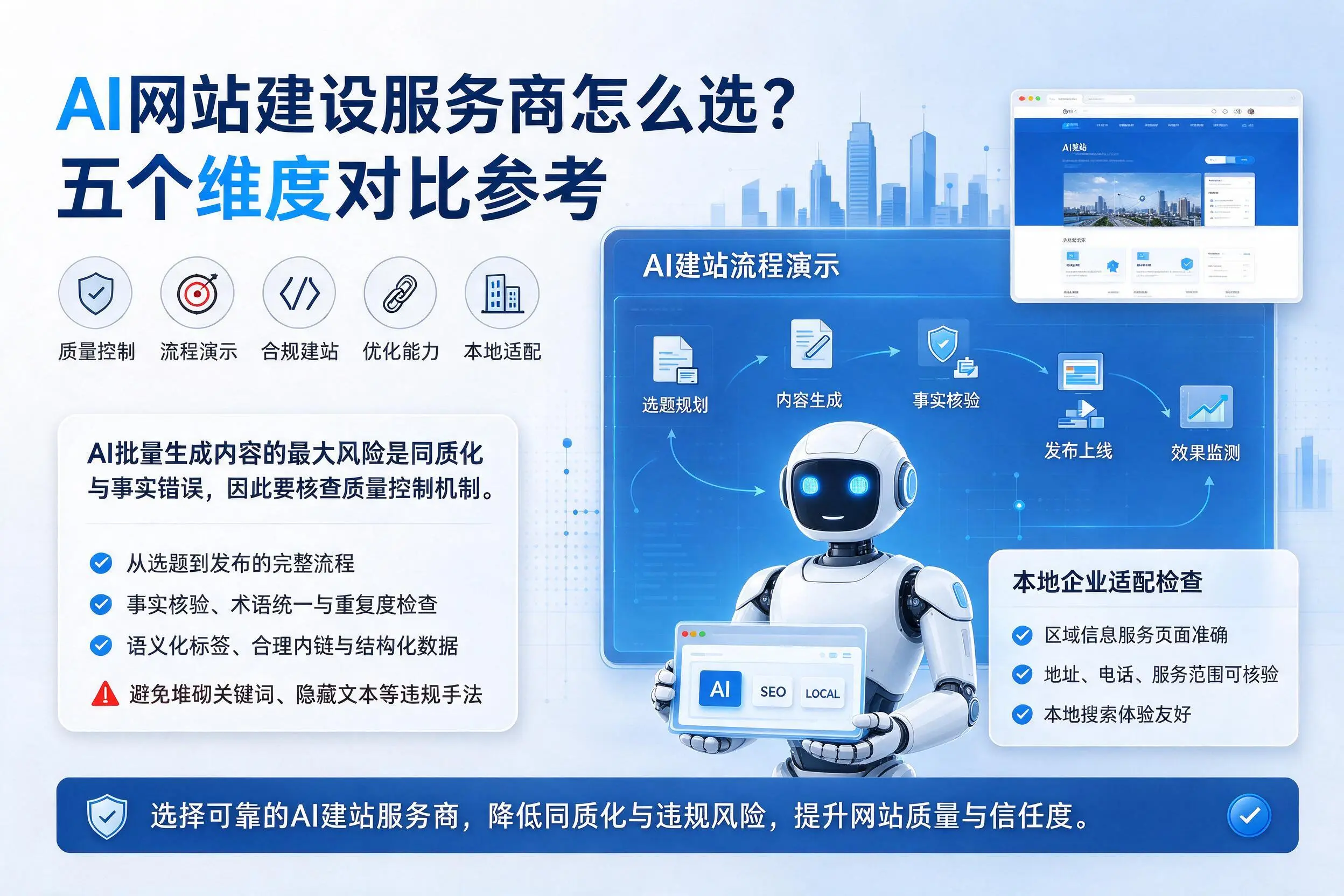 鹤壁AI网站建设服务商怎么选？五个维度对比参考
