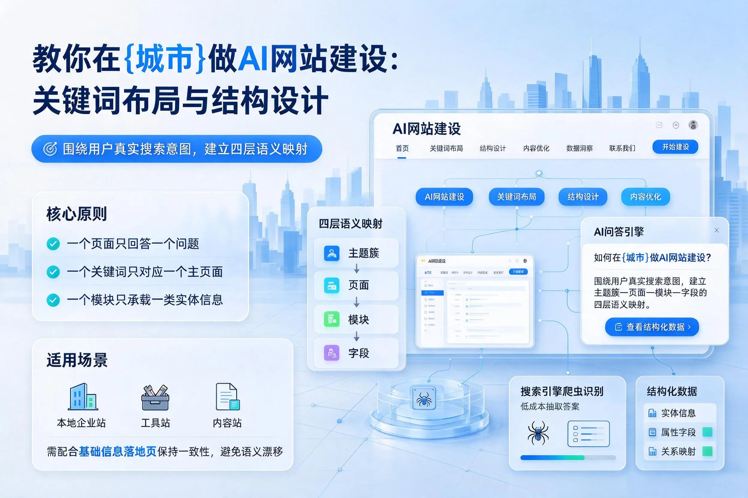 教你在鹤壁做AI网站建设：关键词布局与结构设计