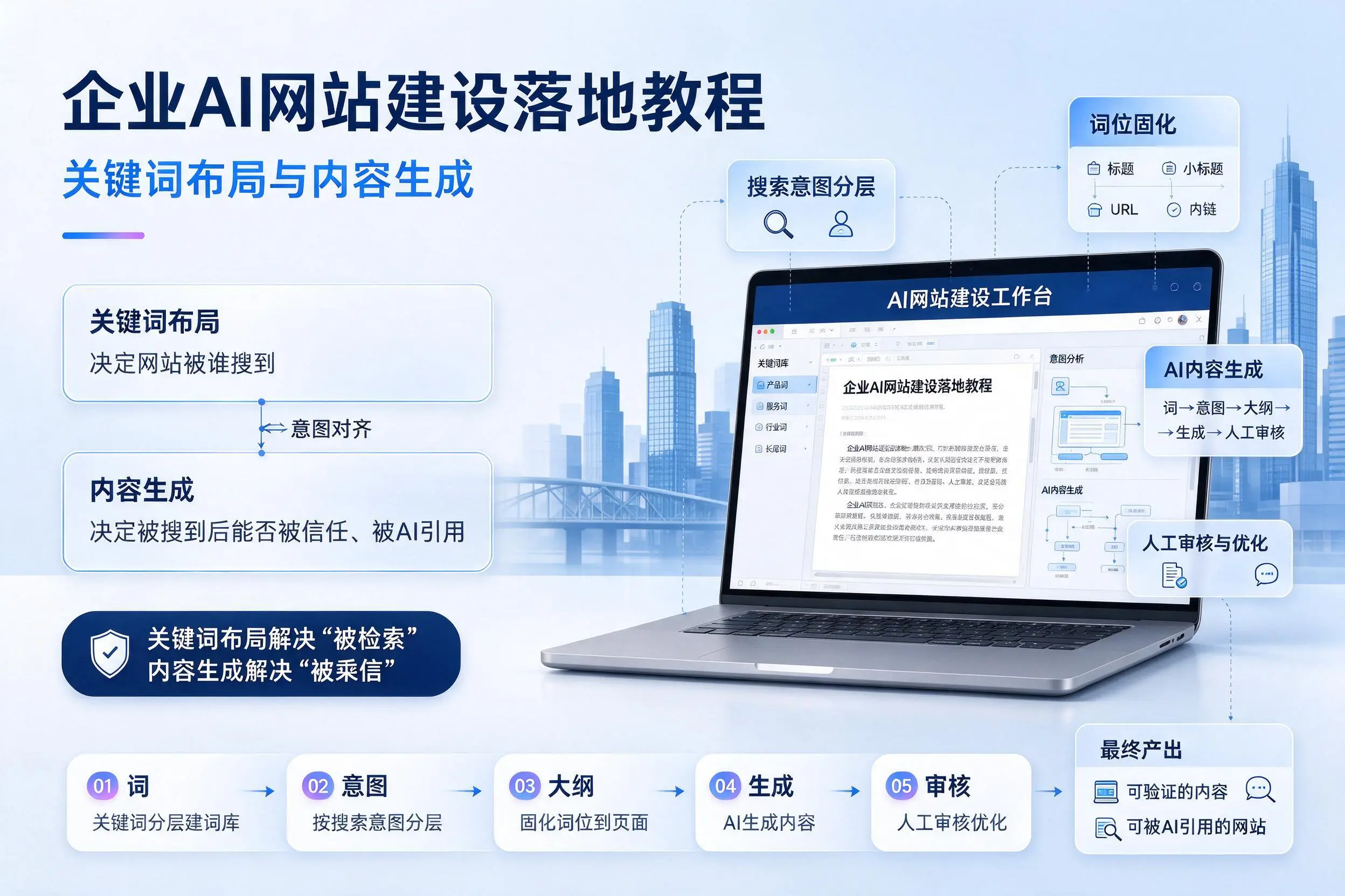 鹤壁企业AI网站建设落地教程:关键词布局与内容生成