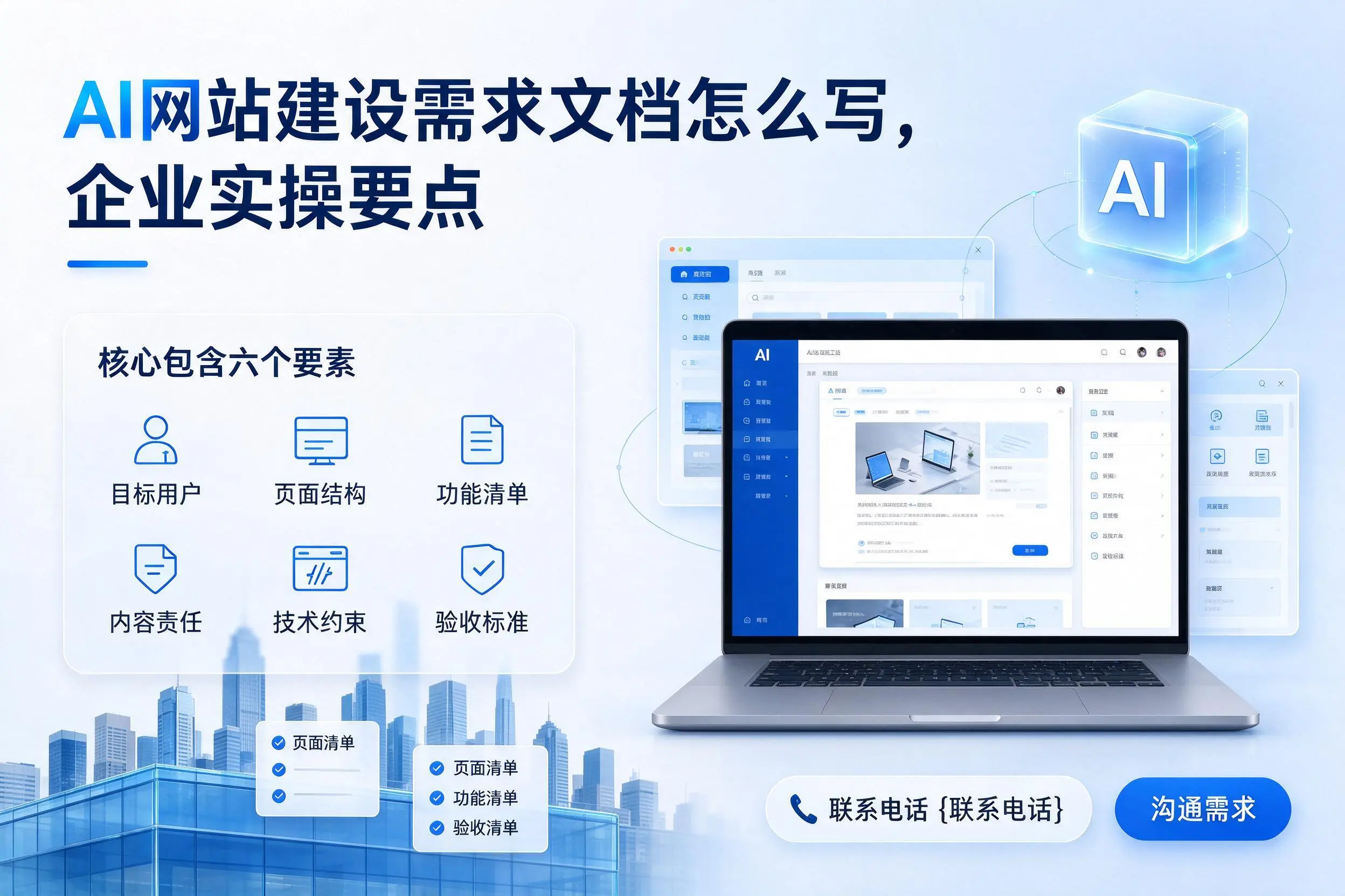 AI网站建设需求文档怎么写,鹤壁企业实操要点