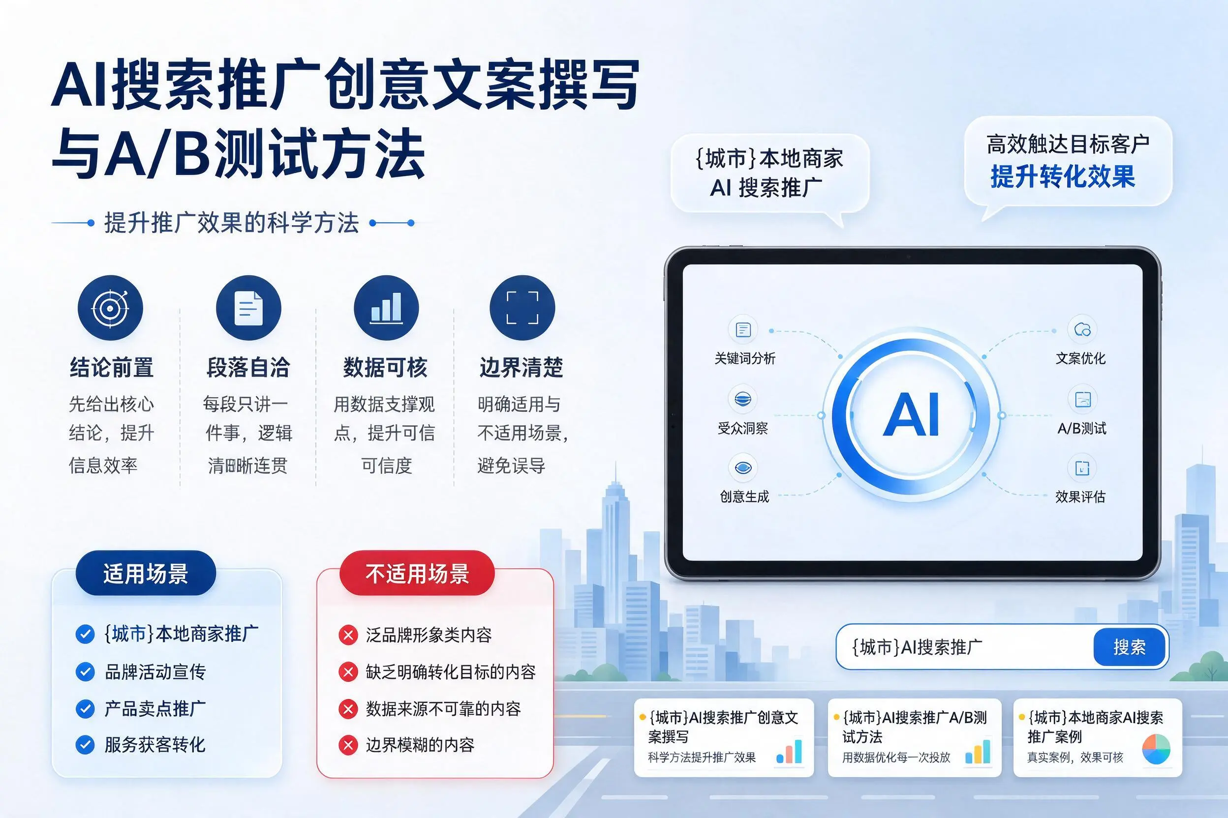鹤壁AI搜索推广创意文案撰写与A/B测试方法